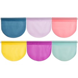 gisgfim 6 PCS School Classroom Curtains Dark Back to School Curtains Easy Install Colorful Classroom Decor for Kindergarten Daycare Primary Bedroom Playroom Living Room Decorations 21" x 24" (Dark)