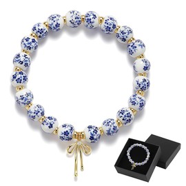 Mrltau Flower Vintage Beads Friendship Bracelets, Bow Charm Bracelet Women, Delicate Design Bow Bracelet, Friendship Bracelet, Women's Gifts, Bow Bracelet