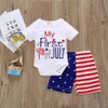 XFGLCK Newborn Infant Baby Boy 4th of July Shorts Set