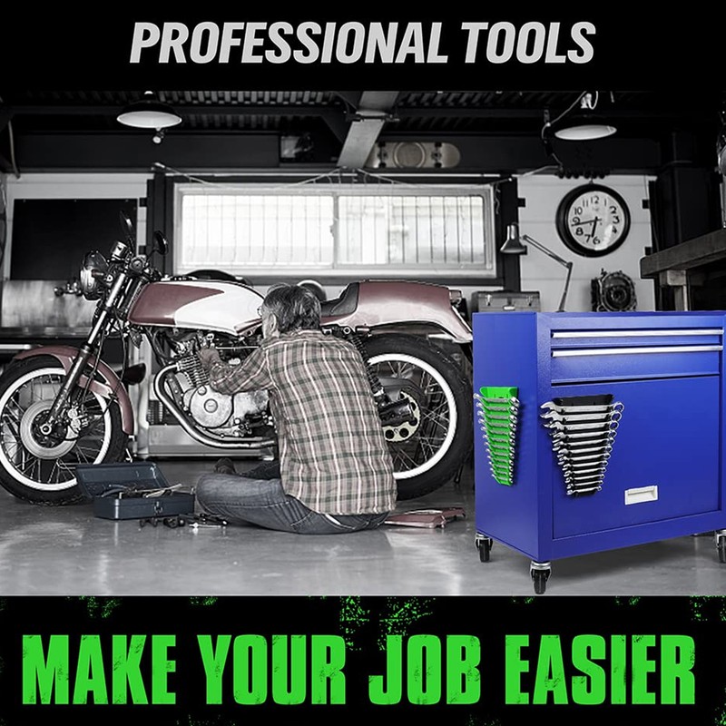 2 Packs Magnetic Wrench Organizer Hold Up to 12 Pieces