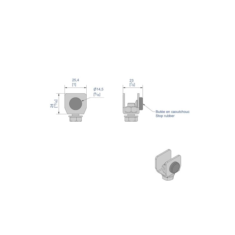 SLID'UP 2000 Sliding Gate Fitting Stainless Steel VA2 304 L