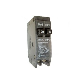 Eaton Cutler-Hammer BD2015 Type BR Duplex Twin 2 Pole 20A /15A Circuit Breaker Rejection Type