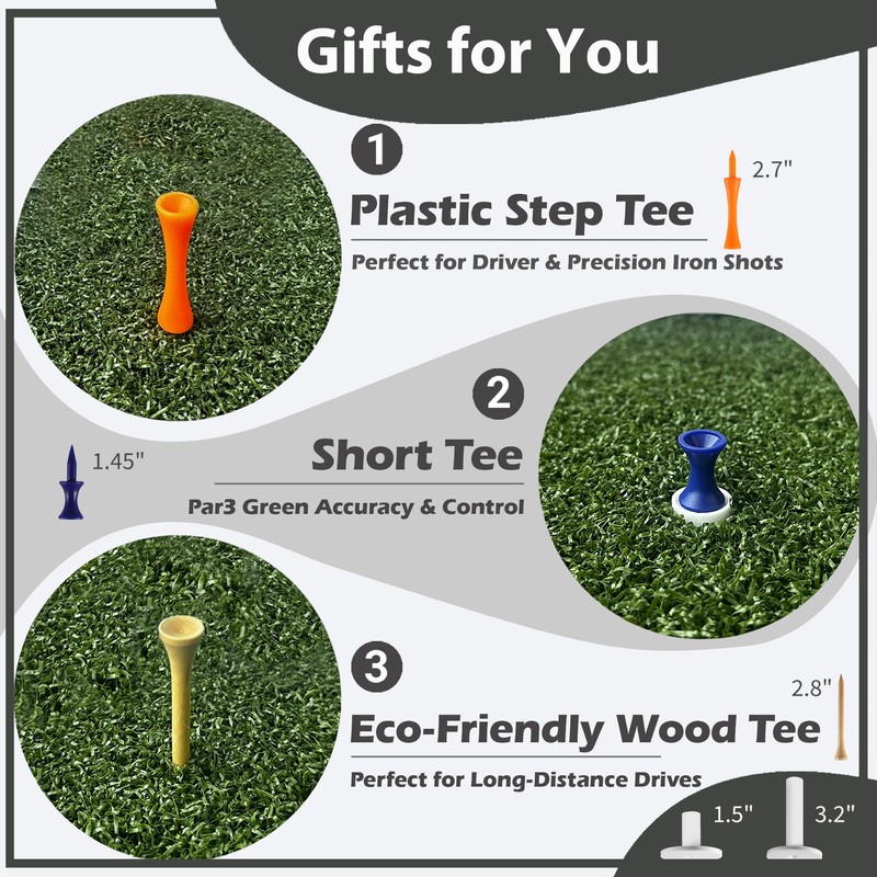 Fanshaw Premium Dual-Turf Golf Mat 5x4 40mm Thickened for Practice