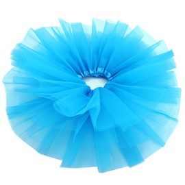 BGFKS 5 Layered Toddlers Tulle Tutu Skirt for Girls with Headband for Baby Girl 0 to 36 Months (Blue, M,6-24 Months)