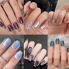 6 Colors Fake Nails Kit Short Square Shaped Press on