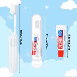 taonganui 12 Stück Reisezahnbürste mit Zahnpasta, Klappbare Reisezahnbürste mit Zahnpasten, Klappbare Reisezahnbürste Faltbare Reise Zahnbürste Mini Zahnbürste für Reisen Camping Geschäftsreisen