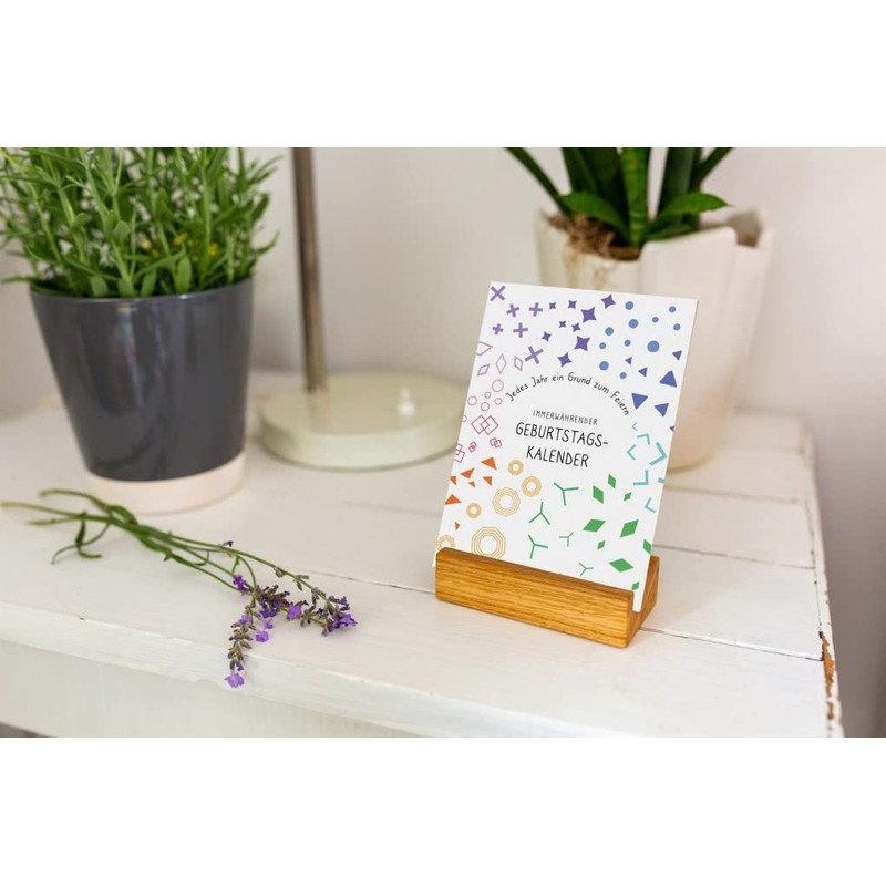 klotzaufklotz Desk Calendar Oak Birthday Pattern