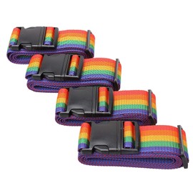 YEBMoo 4 Pack Luggage Strap, Adjustable 180cm, Long Travel Packing Belt Suitcase Baggage Security Straps (4 x Luggage Straps)