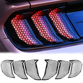 Ombialo Tail Light Lamp Cover Compatible with Ford Mustang 2018-2023 Taillight Lens Shell Bezel Cover Trim (Carbon Fiber)