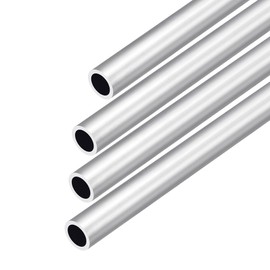 DMiotech 4Pack (12mm OD x 9mm ID) 6063 Aluminum Round Tube 300mm Length Industry Metal Tubing for Machinery Frame Construction DIY Projects