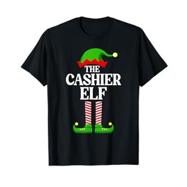 Cashier Elf Family Matching Group Funny Christmas T-Shirt