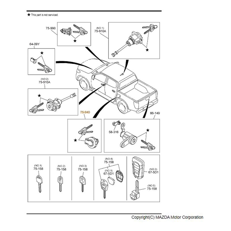 Genuine Mazda BT-50 TF Cab Chassis Fuel Cap Lockable 2020-Current