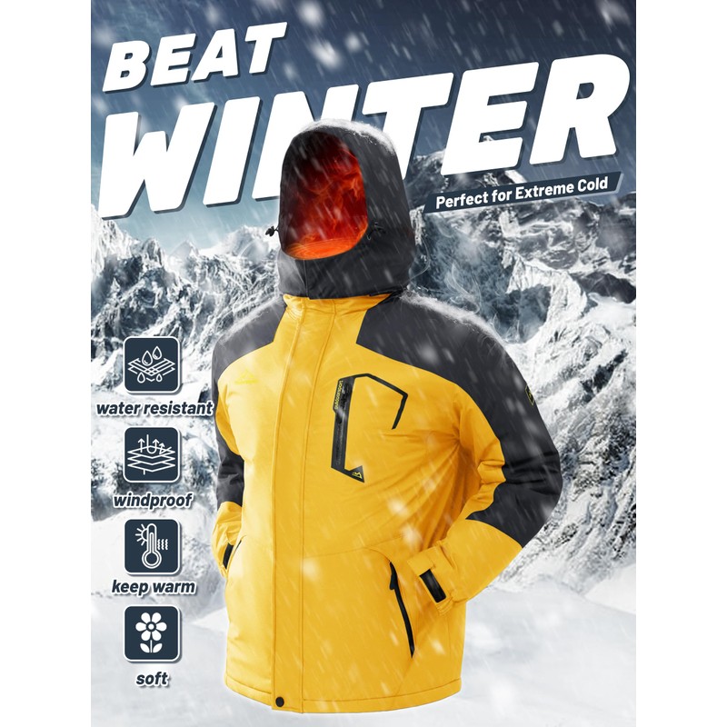 TACVASEN Winter Parka - Men's Snowboard & Skiing Jacket -