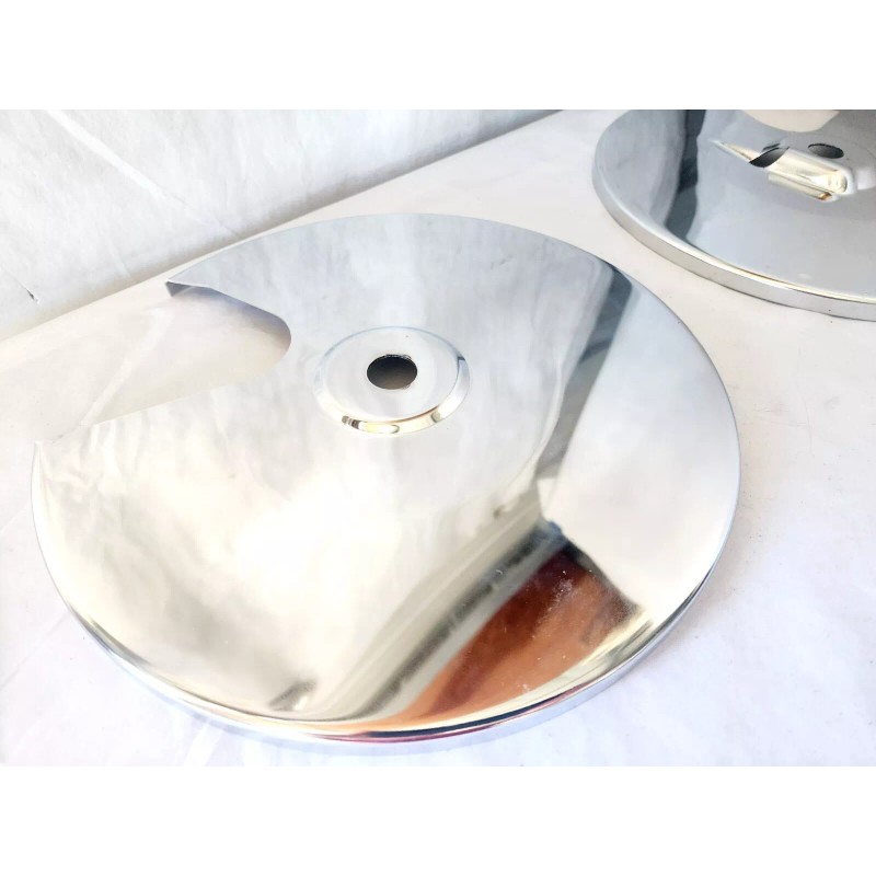 Custom Cycle Accessories Harley Davidson Chrome Brake Rotor Cover Set