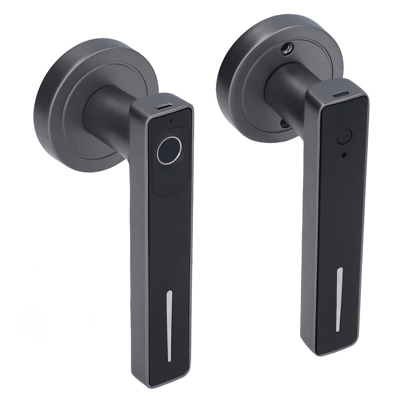 Smart Door Handle Fingerprint with 2 Key Fast Recognition Static