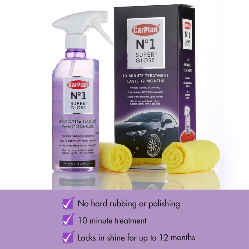 CarPlan No.1 Car Polish Wax, Super Gloss Sealant Kit, 21