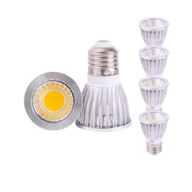 PAR16 E27 6W led Spotlight 120v COB 6000K Daylight White 50W 480lm Halogen Bulb Replacement,60degree Beam Angle (Cool White 6000K)