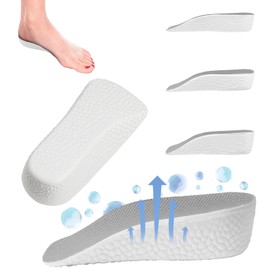 Aomig Height Increase Shoe Insoles, Heel Insole Invisible Heel Inserts, Heel Cushion Pads Half Increased Heel Shoe Lifts, Elevator Shoe Lift Inserts for Leg Discrepancies, Heel Pain Men Women 3.5cm
