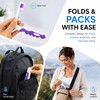 2Pcs Folding Travel Toothbrushes, Portable Mini Soft-Bristle (Pink&Purple)