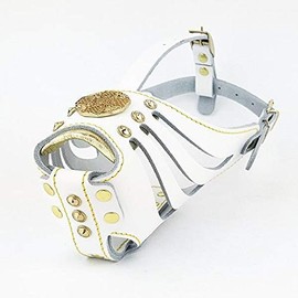 Bestia Maximus White Leather Muzzle Unique Design and Quality