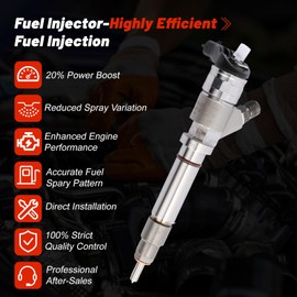 0445120027 0986435504 98002368 97303657 97780360 CR Fuel Injector Fits for Chevy GMC Duramax 6.6L LLY Express Silverado Savana Sierra 2500 3500 2500HD 3500HD 2004-2005