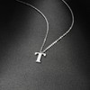 PARTNER Stainless Steel Silver Initial Necklace Alphabet Pendant Necklace 16"