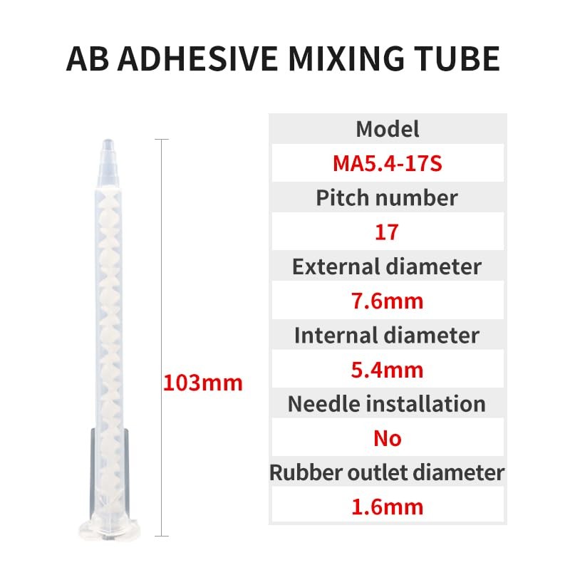 50Pieces Epoxy Mixing Nozzle Static Mixing Tube Mixing Nozzle for