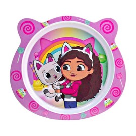 Funkids - Plato largo en forma de gato Gaby Doll House la pelicula de melamina 20cm