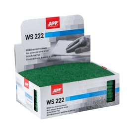 App WS 222 Sanding Fleece Pads, Set of 10, 150 x 230 mm, Green, Sanding Fleece for Metal, Wood, Steel & Stainless Steel, Coarse Grain Sanding Wool, Grit: 240-280