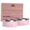 ALPINE Set of 2 Stainless Steel Dog Bowls, Non Slip,