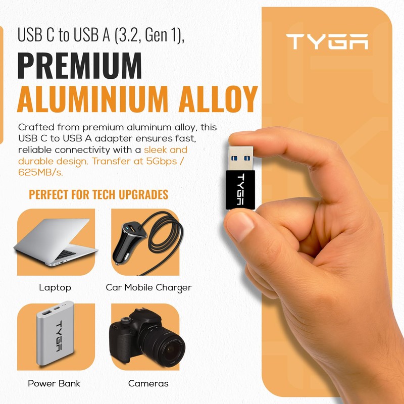 TYGA USB C Female to USB A Male Adapter -