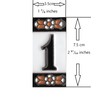 Spanish Flower Ceramic House Number Tiles 7.5cm x 3.5cm Filigree