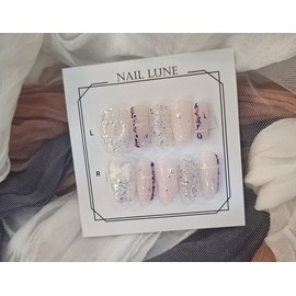 Handmade Nail Tips Pearl Gift Nail - Must-read information (exchange, refund, shipping) confirmed / 수제네일팁 진주선물네일 - 필독사항(교환환불,발송)확인했습니다