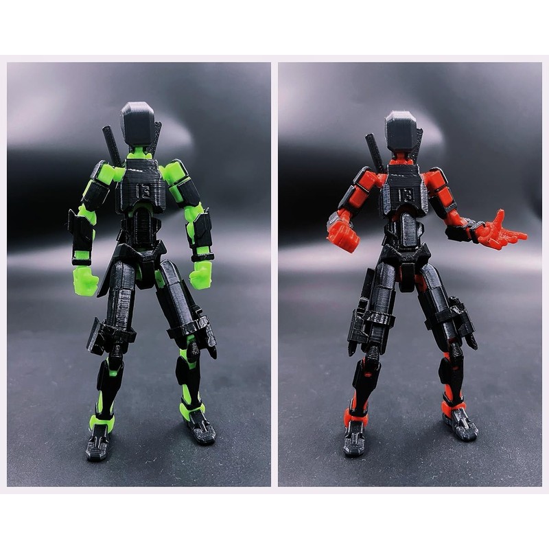 T13 Action Figure Set (Assembly Completed), 3D Printed Multi-Jointed, Titan