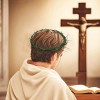 Corona de Espinas Plástico Verde Para Decoración y Semana Santa