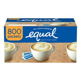 EQUAL 0 Calorie Sweetener, Sugar Substitute, Zero Calorie Sugar Alternative Sweetener Packets, Sugar Alternative, 800 Count