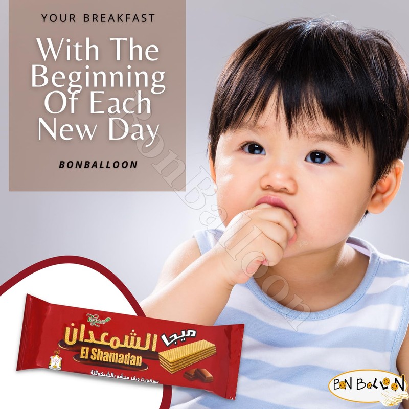 El Shamadan Wafer Biscuits Mega With Premium Chocolate Cookies Roll