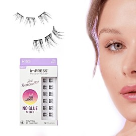 Pestañas postizas, extensiones de pestañas single Falsies imPRESS - Chic Wispy Pestañas en minutos, coloca debajo de tus pestañas naturales, presiona 