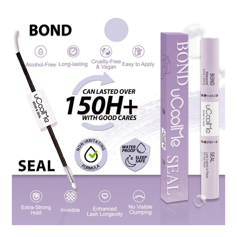 uCoolMe Lashes 2IN1 Bond & Seal Upgrade for Perfect Makeup