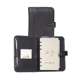 Scully Leather 1803-02 Black Leather 6-Ring Planner
