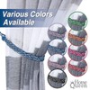 Home Queen Handwoven Rope Curtain Tiebacks for Drapes, 2 Pack