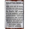 Toilet Rules Toilet Funny Saying 20 x 30 cm Decorative