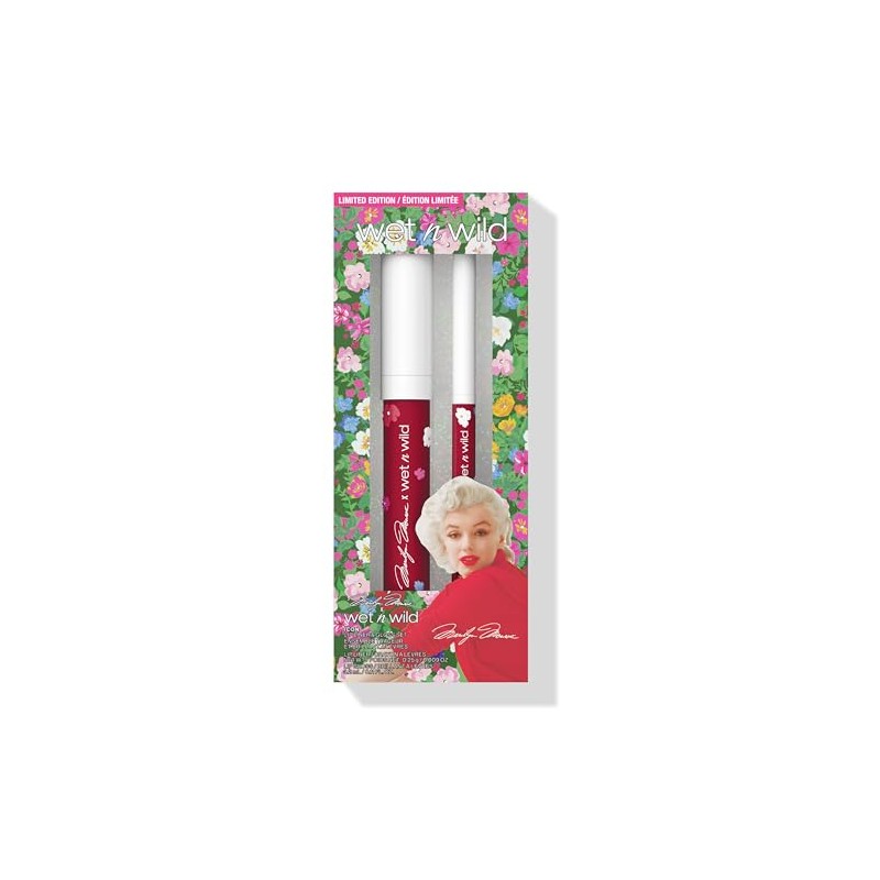 Set Labios Rojos Marilyn Monroe Delineado y gloss Wet n