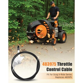 Vudajuley 483975 Throttle Control Cable Fit for Scag V-Ride Series, SVRII V-Ride II, WS23-37BV-EFI, STS60-21BV, SVRII-36A-15FS