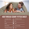 Pizuna 100% Cotton EU Single Fitted Sheet Simply Taupe, 400