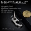 KeyUnity KA13 Titanium Bottle Opener Keychain, 2 in 1 EDC