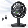 Mini Desk Fan, USB Powered Desktop Fan with 4 Speeds,