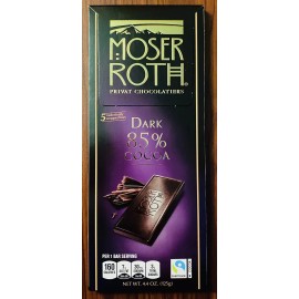 MOSER ROTH PREMIUM CHOCOLATE DARK 85% COCOA  Net 4.4 oz FRESH