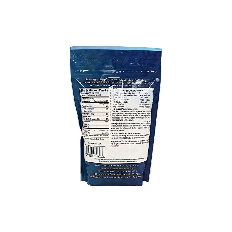 Shiloh Farms - Organic Oat Bran - 12 oz.