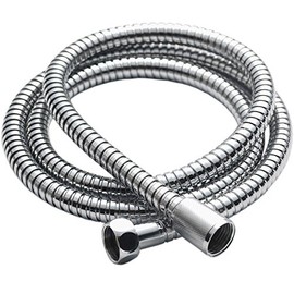 2 UR DOOR 1.2 Metre Flexible Shower Bath Hose - Durable, Leakproof, High Pressure, Anti-Kink Replacement Hose for Bathroom Showers, Silver,